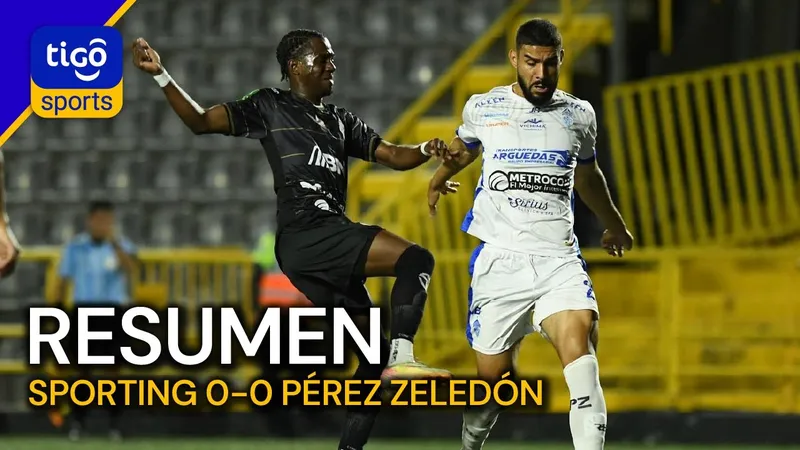 Cầu thủ Zeledon vượt qua hậu vệ của Sporting FC. Cầu thủ Zeledon vượt qua hậu vệ của Sporting FC.